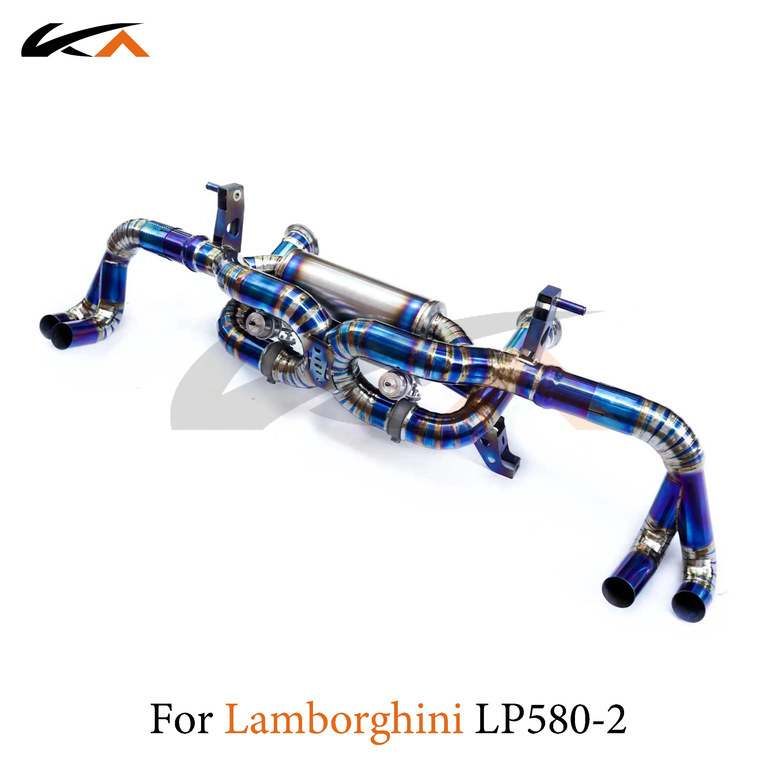 KA Tuning exhaust system parts titanium alloy catback for Lamborghini LP580 rear section performance muffler valve