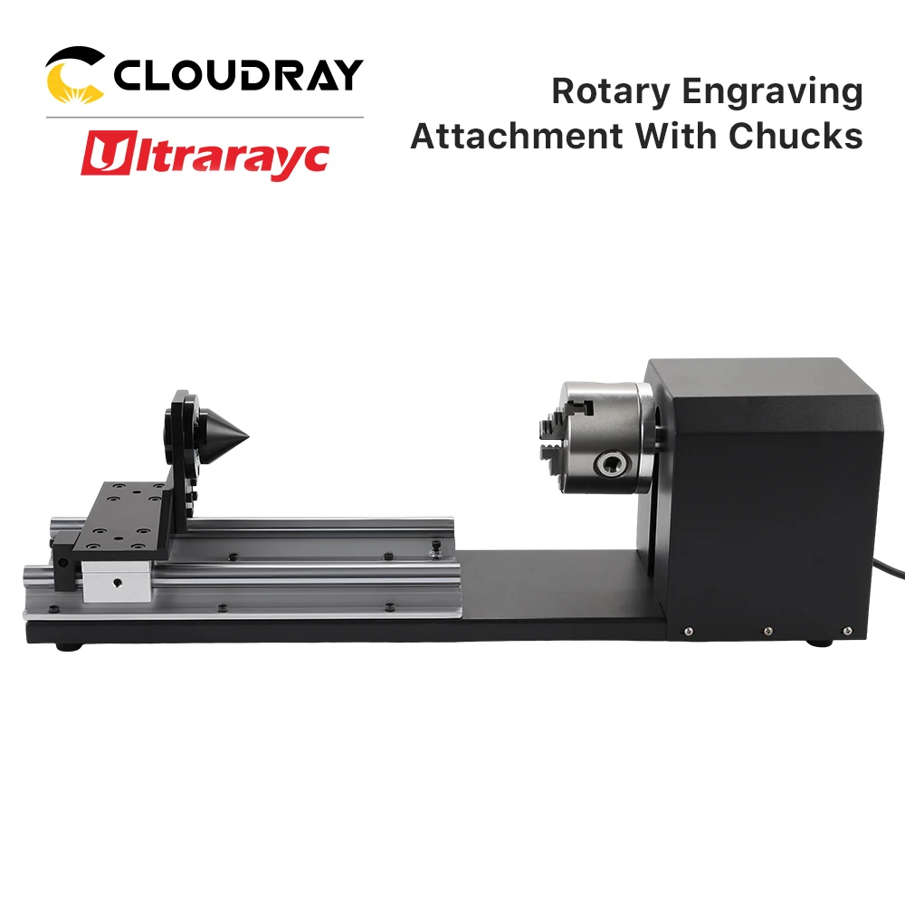 

Поворотная ось диаметром 80 мм с патронами для лазерных маркировочных станков (фибра, УФ, CO2) и гравировальных инструментов, с опцией 2-фазного и 3-фазного управления