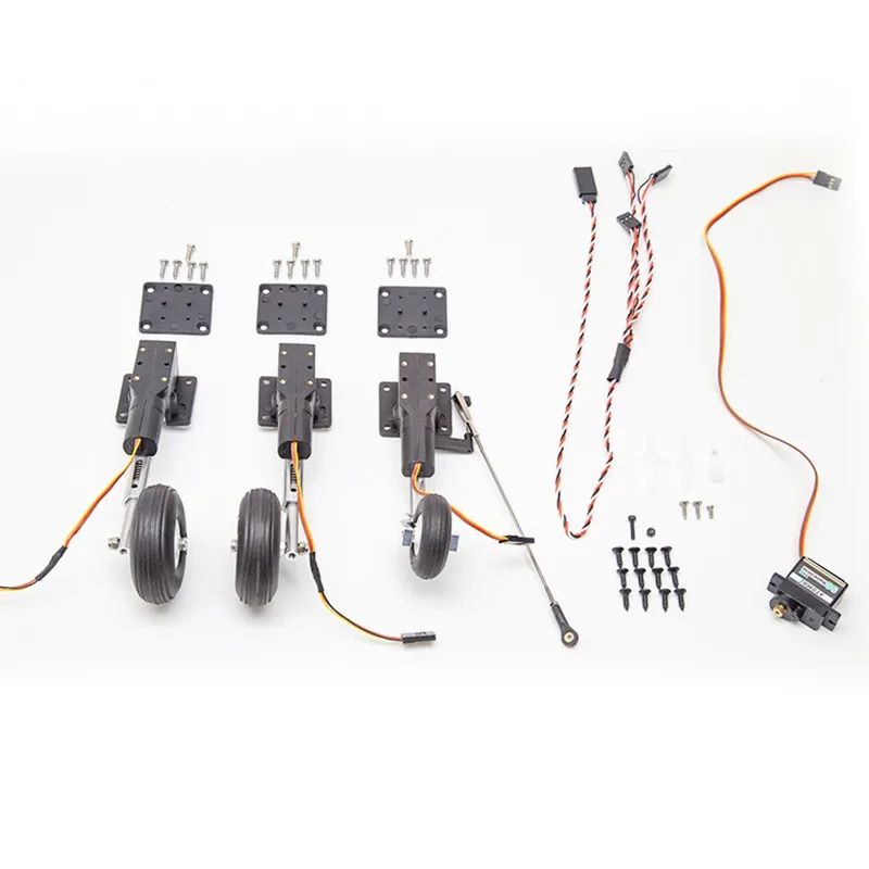 For ATOMRC Beluga V1.1 Twin Motor RC Aircraft Landing Gear Set, FPV Fixed Wing Retractable Landing Gear DIY Upgrade Parts