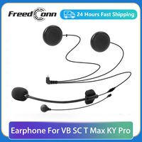 Freedconn Original Motorcycle Intercom Accessories Soft Hard 2 in 1 New 5 Pin Earphone Mic for T COM SC VB Full Open Face Helmet