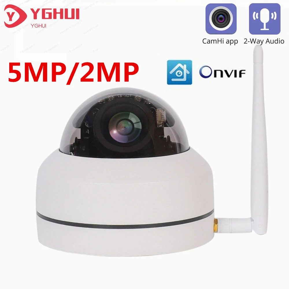 

5MP CamHi WIFI MINI PTZ IP Camera 2.8mm Lens Wireless Security Protection Speed Dome Camera Waterproof