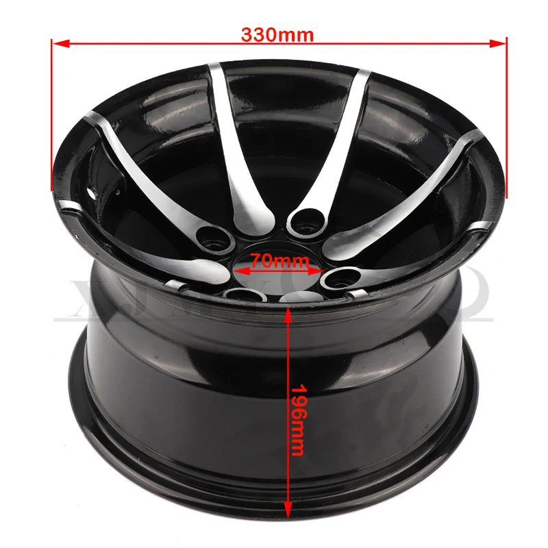 Off-Road Vehicle 12Inch Aluminum Alloy Front and Rear Wheels Suitable For Four-Wheel Go-Kart All-Terrain Vehicles 205/30-12Tires