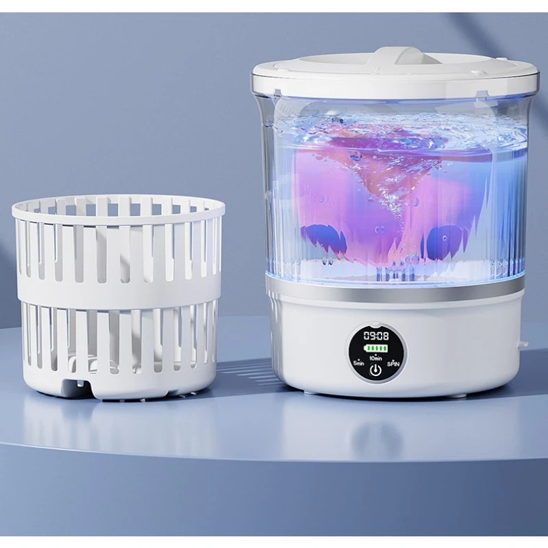 3L Mini Washing Machine Portable Home Clothes Socks Underwear Cleaning Washing Machine Travel Washing Machine with Spin Drying