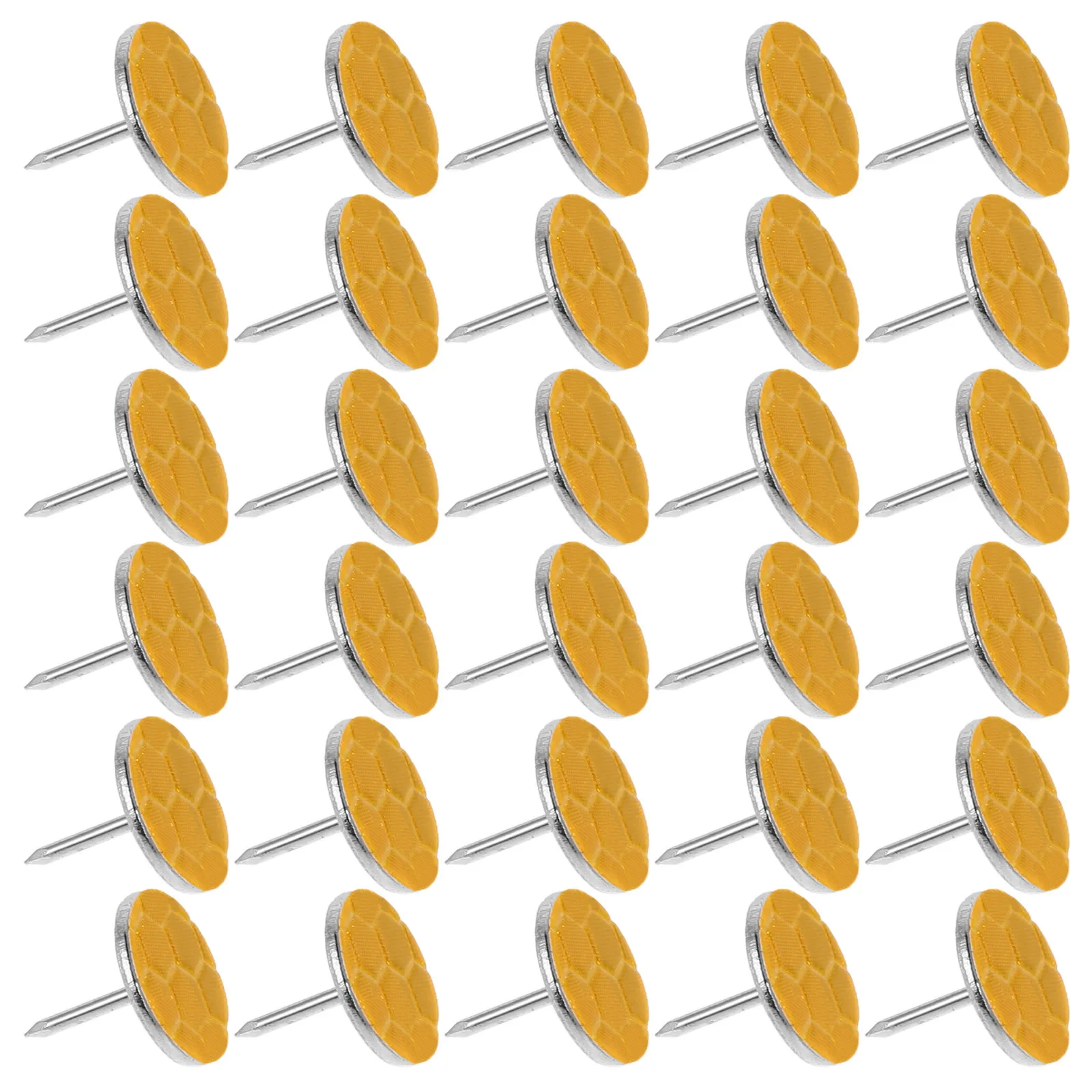 

50Pcs Reflective Thumb Tacks Trail Marking Pins Weather Resistant Easy Install Glow in Dark Road Trail Tree Markers for Night