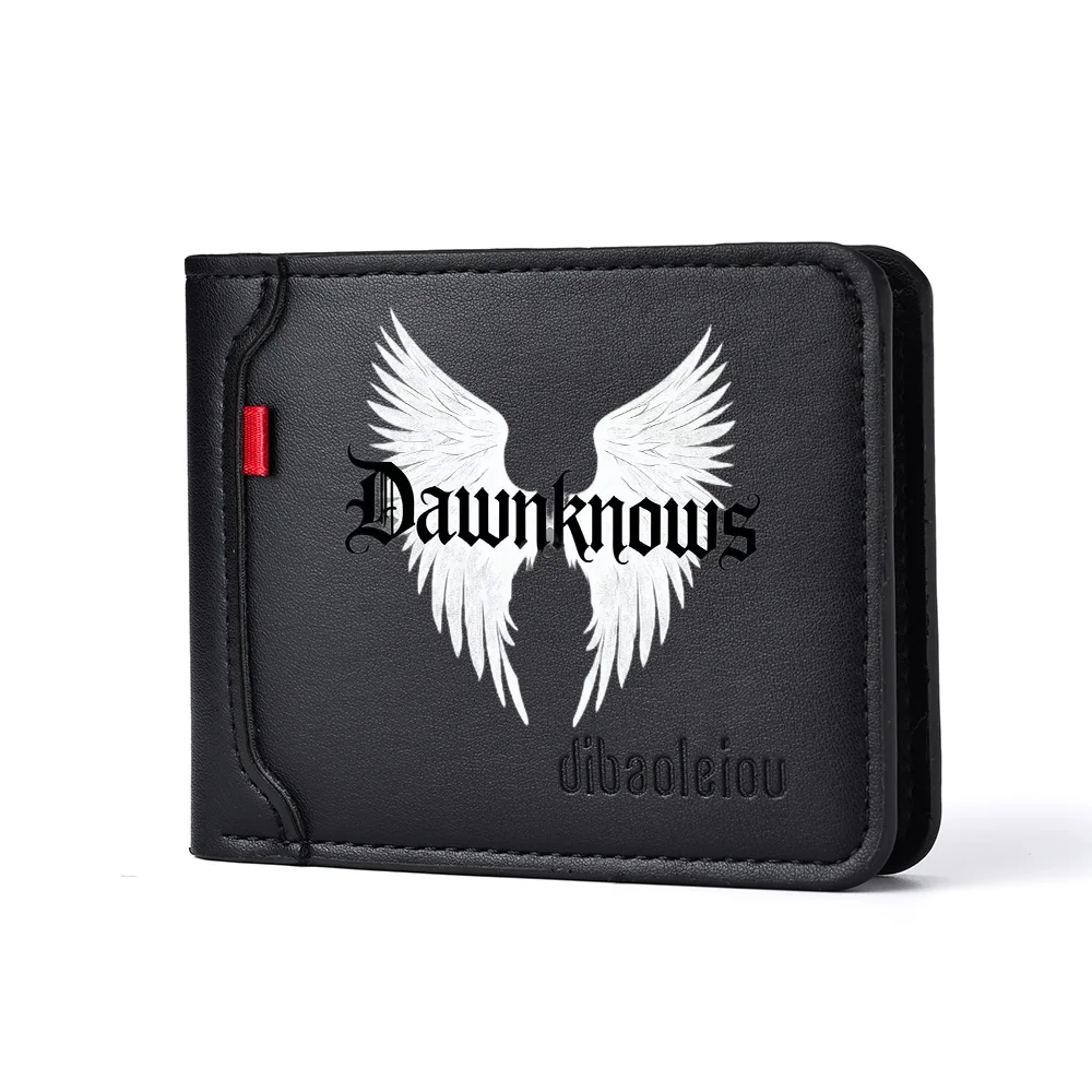 高級感のあるスリムデザインのエレガントなミニ二つ折りメンズ財布、シンプルなショートクレジットカードホルダー