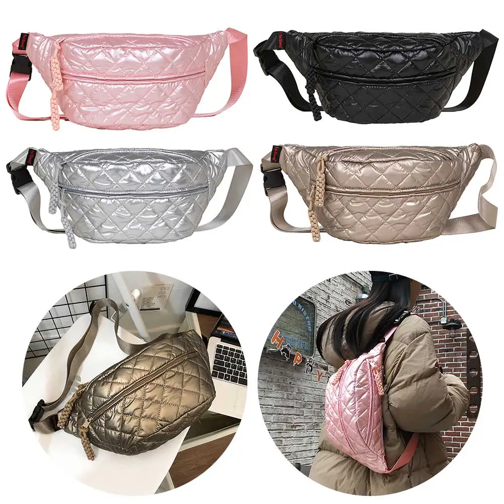 Fashion Casual Crossbody Purse Couple Quilted Chest Bag Small Sling Bag Vintage with Multi Pockets for Christmas Gift Fanny Pack