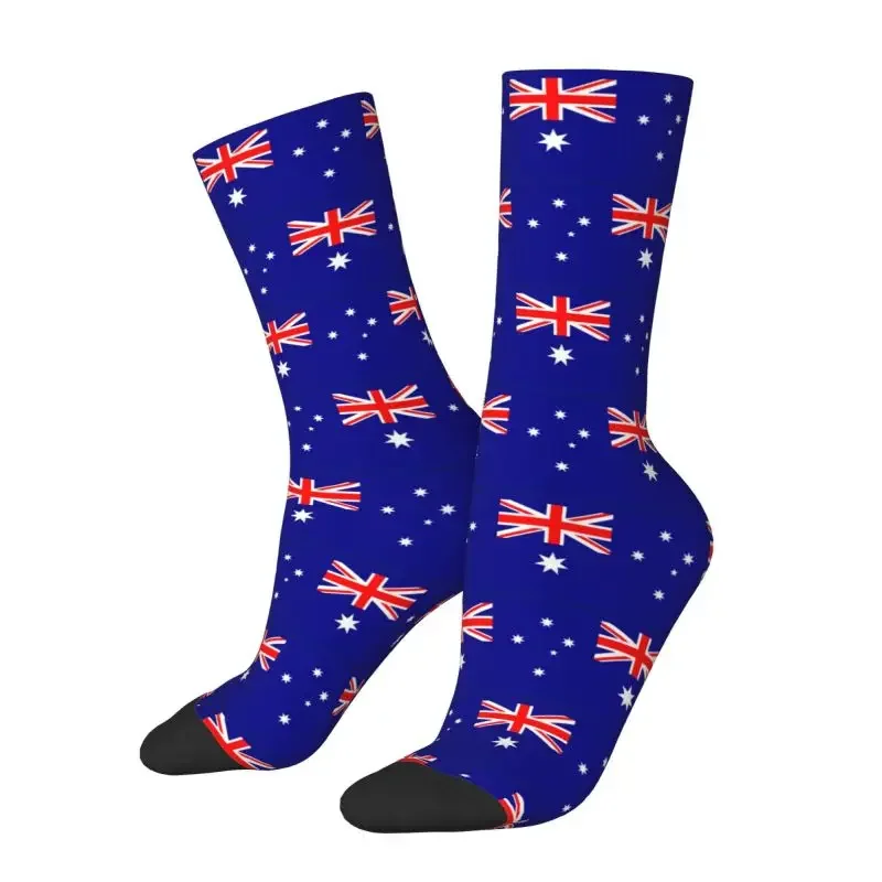 Funny Australia Flag Socks Women Men Male Warm Breathable 3D Print Australian Pride Sports Football Socks