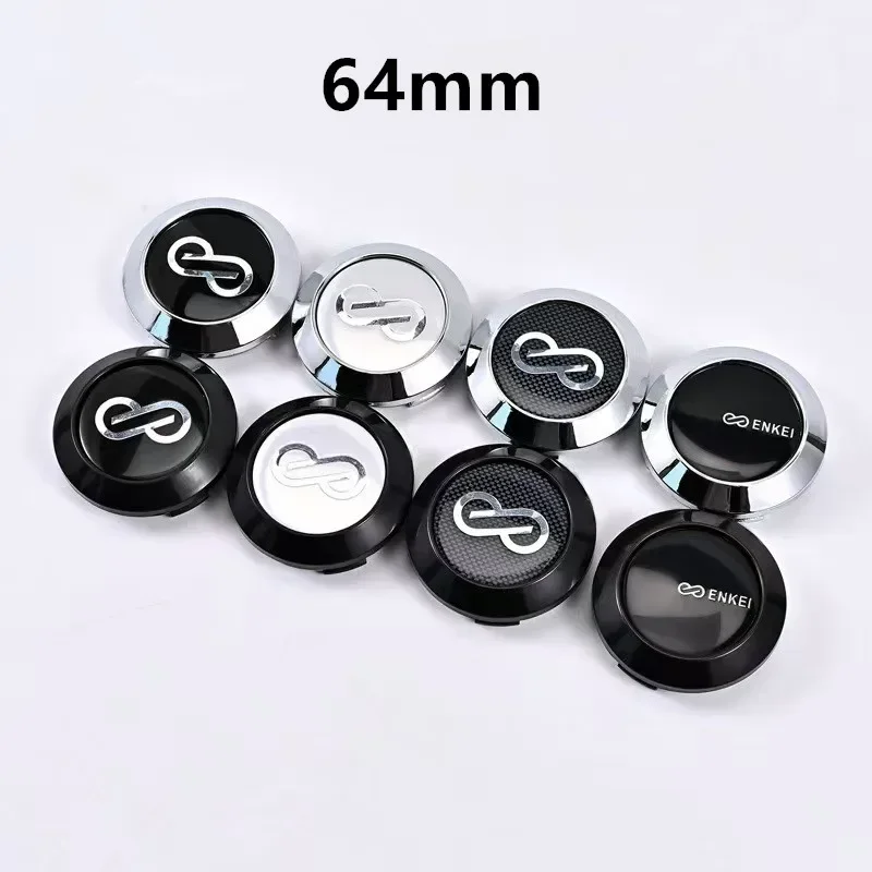 Logotipo del emblema ENKEI 64mm 4 Uds (pegatinas aptas de 45mm) tapas centrales de rueda de coche accesorios de estilo para insignia de cubierta de cubo de llanta ENKEI