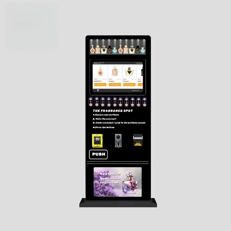 Business Smart Automatic Perfume Vending Machine with Credit Card Payment Cloud-Based Management Shopping Mall Use