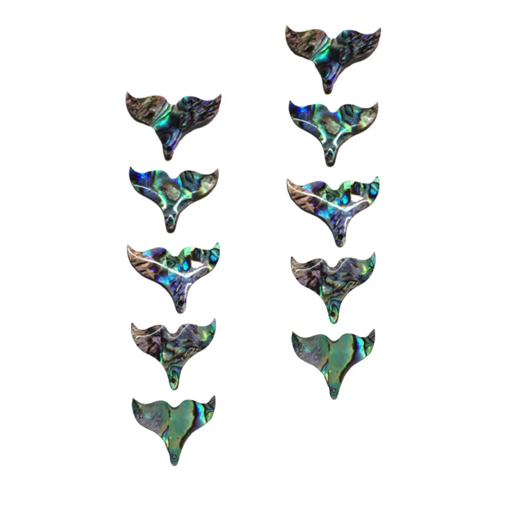 10 Pcs Tail Necklace Mermaid Tail Necklace Accessories Pendant Accessories Abalone Shell Material DIY Women Jewelry Supplies