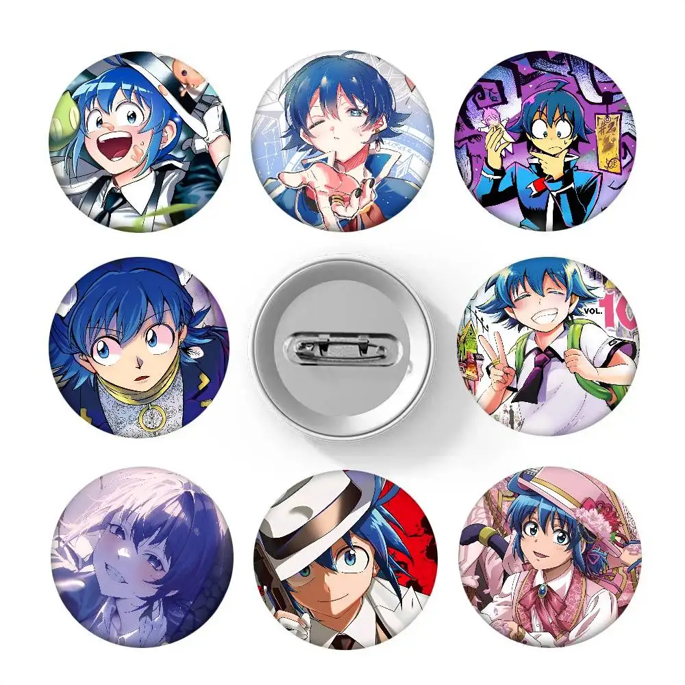 Anime Welcome To Demon School Suzuki Iruma Round Badge Creative Brooch Clothing Backpack Accessories Lapel Pin
