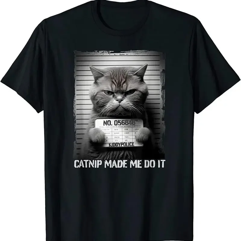 NUEVA camiseta divertida con diseño de Catnip Made Me Do It para amantes de los gatos