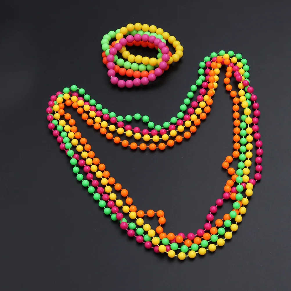 

Аксессуары для праздничного платья 80-х годов, неоновое ожерелье из бисера, праздничное платье 80-х годов, праздничное ожерелье 80-х годов, комплект перчаток в сеточку