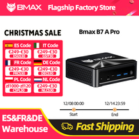 BMAX B7 A Pro Mini Pc AMD Ryzen 5 7430U Processor AMD Radeon Graphics 16GB RAM 512GB SSD Windows 11 USB HDMI Type-C Bluetooth