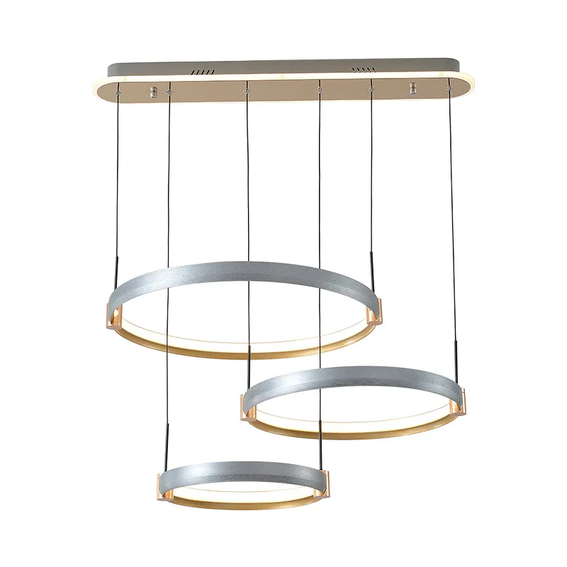 

Hotel ring chandelier minimalist personality creative shopping mall restaurant wrought iron bar