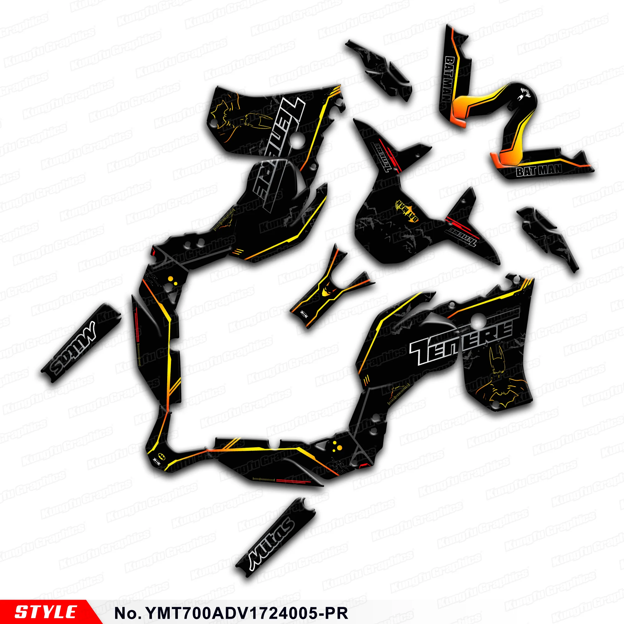 

JY Racing Adhesive Sticker Motorcycle Decals for Yamaha Ténéré 700 Tenere T700 T7 2017 18 19 20 21 22 23 24, YMT700ADV1724005-PR