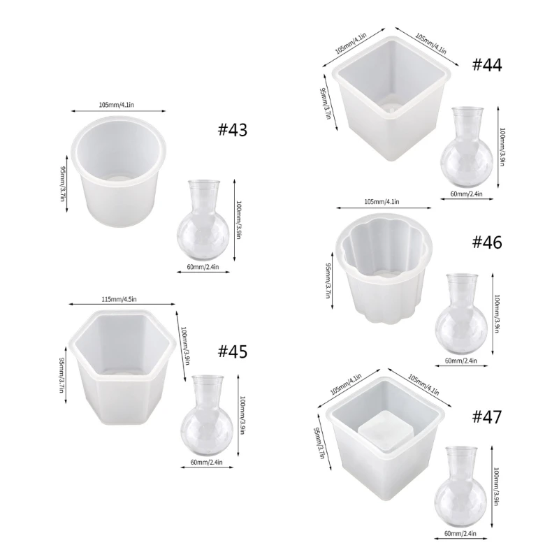 Round Resin Mold for Plant Propagation Station,Planter Epoxy Mold for Hydroponic Drop shipping