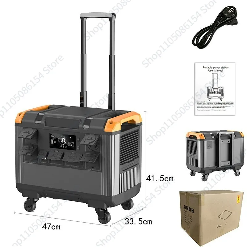 

Portable outdoor energy storage power supply 1600W input can be fully charged in 2 hours, support solar charging