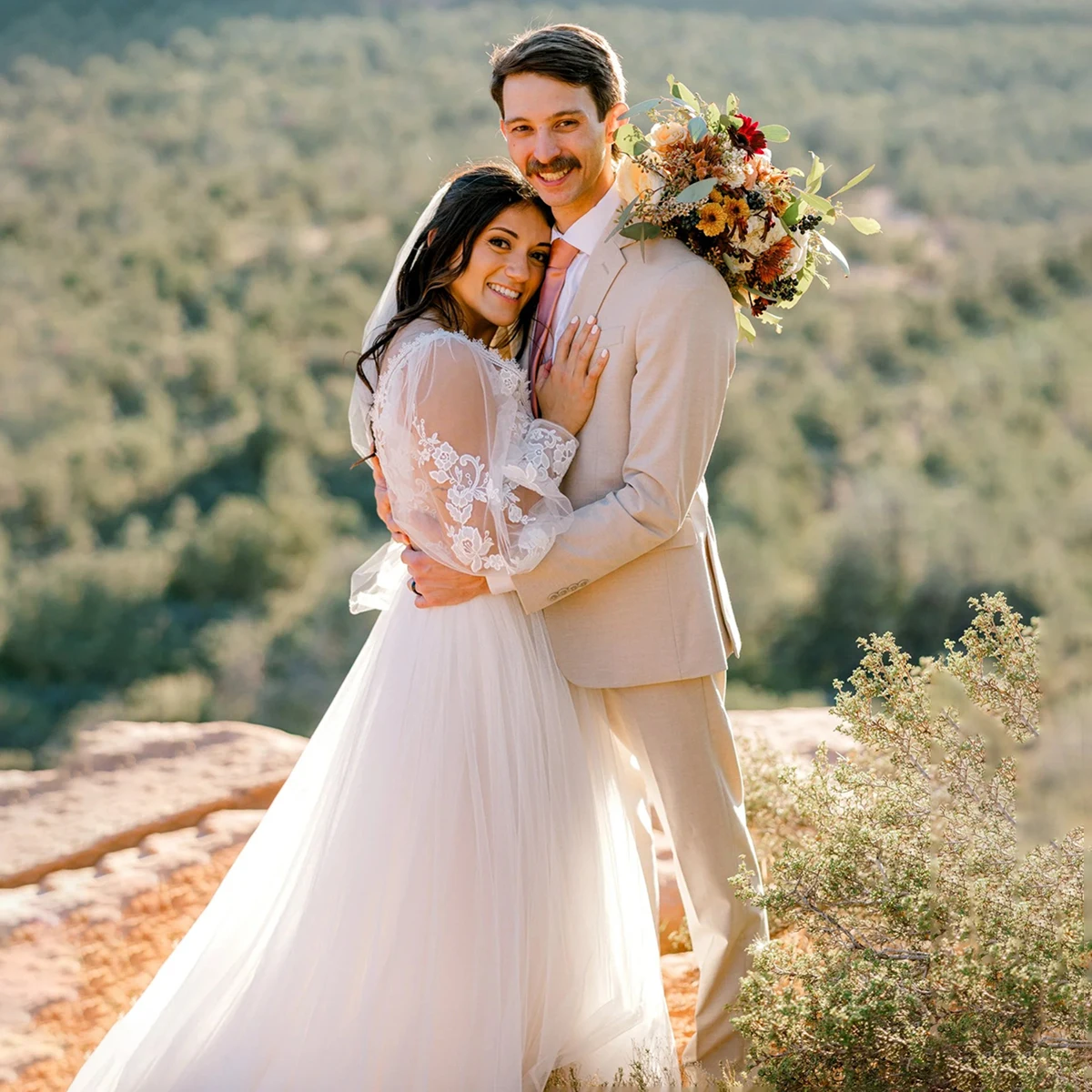 Long Bishop Sleeves Floral Appliqued Bridal Gowns Customized A Line Sexy Deep V Neck Hollow Backless Bohemian Lace Wedding Dress