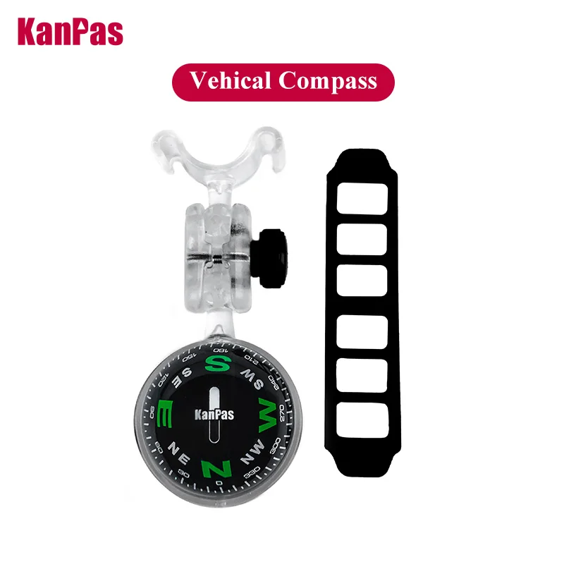 KANPAS Car Compass for Rearview Mirror, Leak-Proof Liquid Filled Compass Ball, Vehicle Navigation Compass, Auto Dashboard Compas