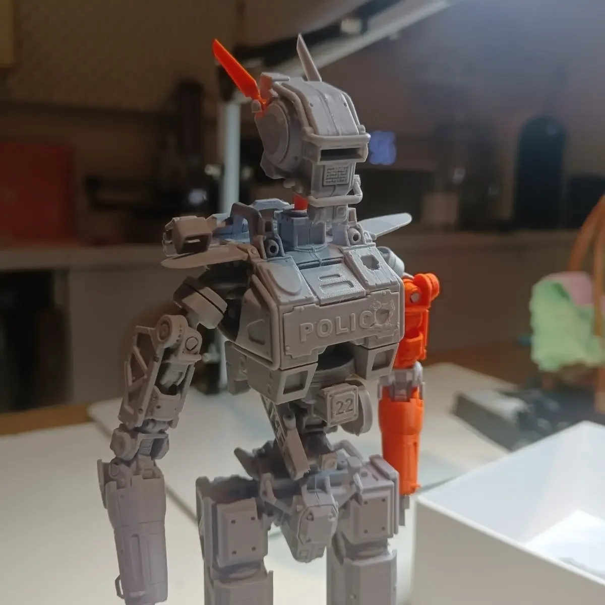 3D Printed Chappie Action Figure Desktop Decoration Model Painted Model Transformable 20cm Toy Model