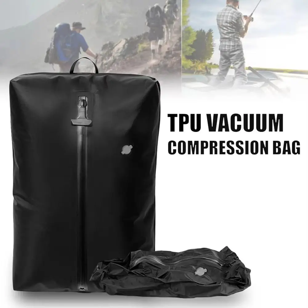 Bolsas de vacío reutilizables para viaje, bolsa de compresión de viaje impermeable y a prueba de polvo, bolsa de almacenamiento al vacío para equipaje plegable con ahorro de espacio