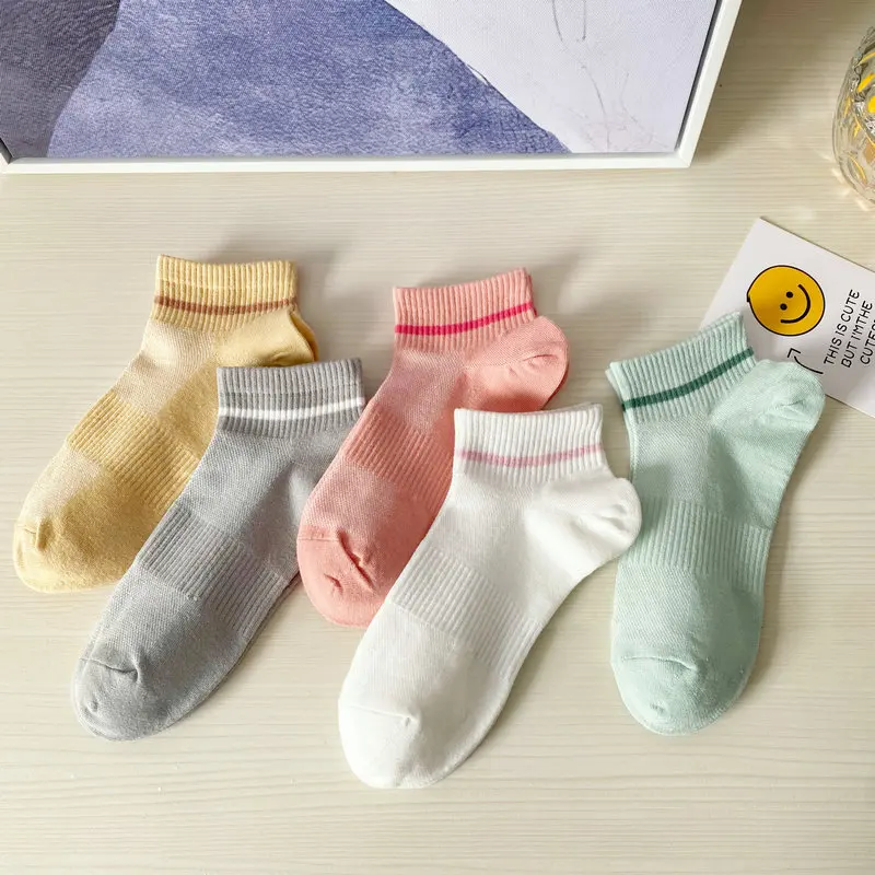 

Socks Women's Socks Pure Color Cotton Summer Thin Women's Spring and Autumn Cotton Socks