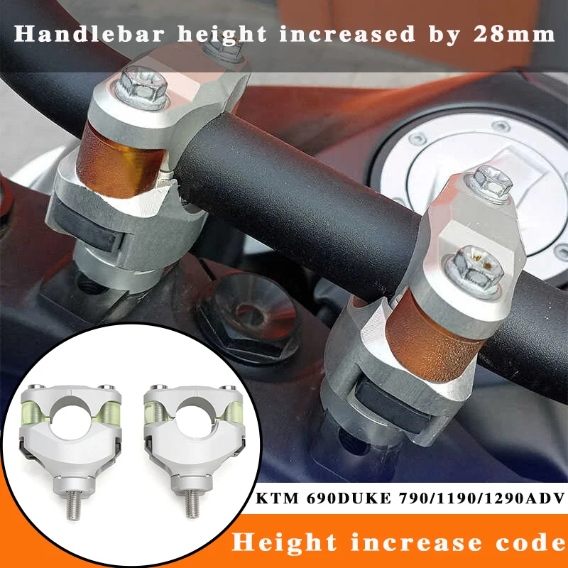 28mm handlebar risers mounting bar adjustable progressive handlebar damping for duke690 790 adv 1190 adv 1290 super adventure