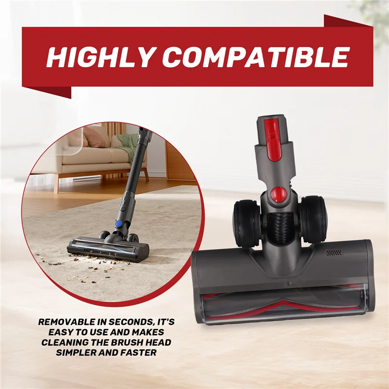 TCF-Soft Roller หัวแปรงสําหรับ Dreame Mova K30/X40 เครื่องดูดฝุ่นไร้สายพื้นไม้เนื้อแข็งสิ่งที่แนบมาพร้อม LED ไฟหน้า