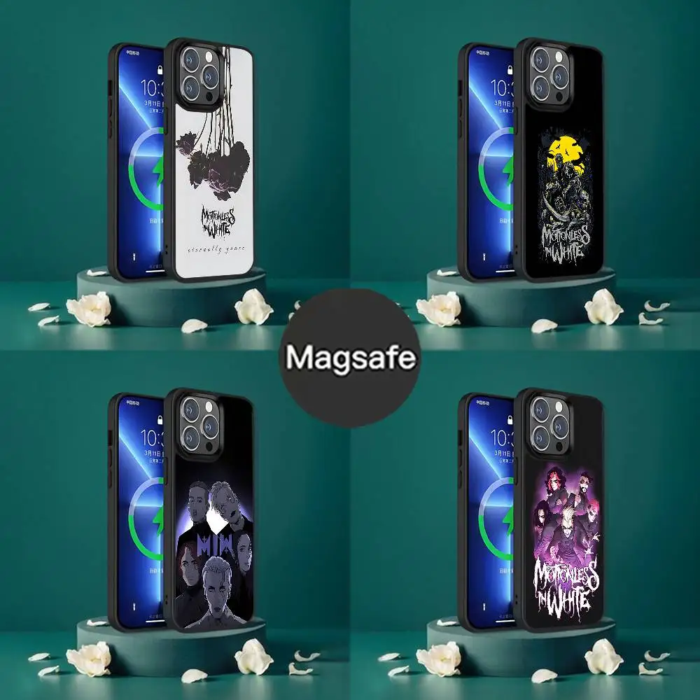 

M-Motionless In White Phone Case For iPhone 17,16,15,14,13,12,11,Pro,Max,Plus,Mini,SE4,E Magnetic Magsafe Wireless Charging