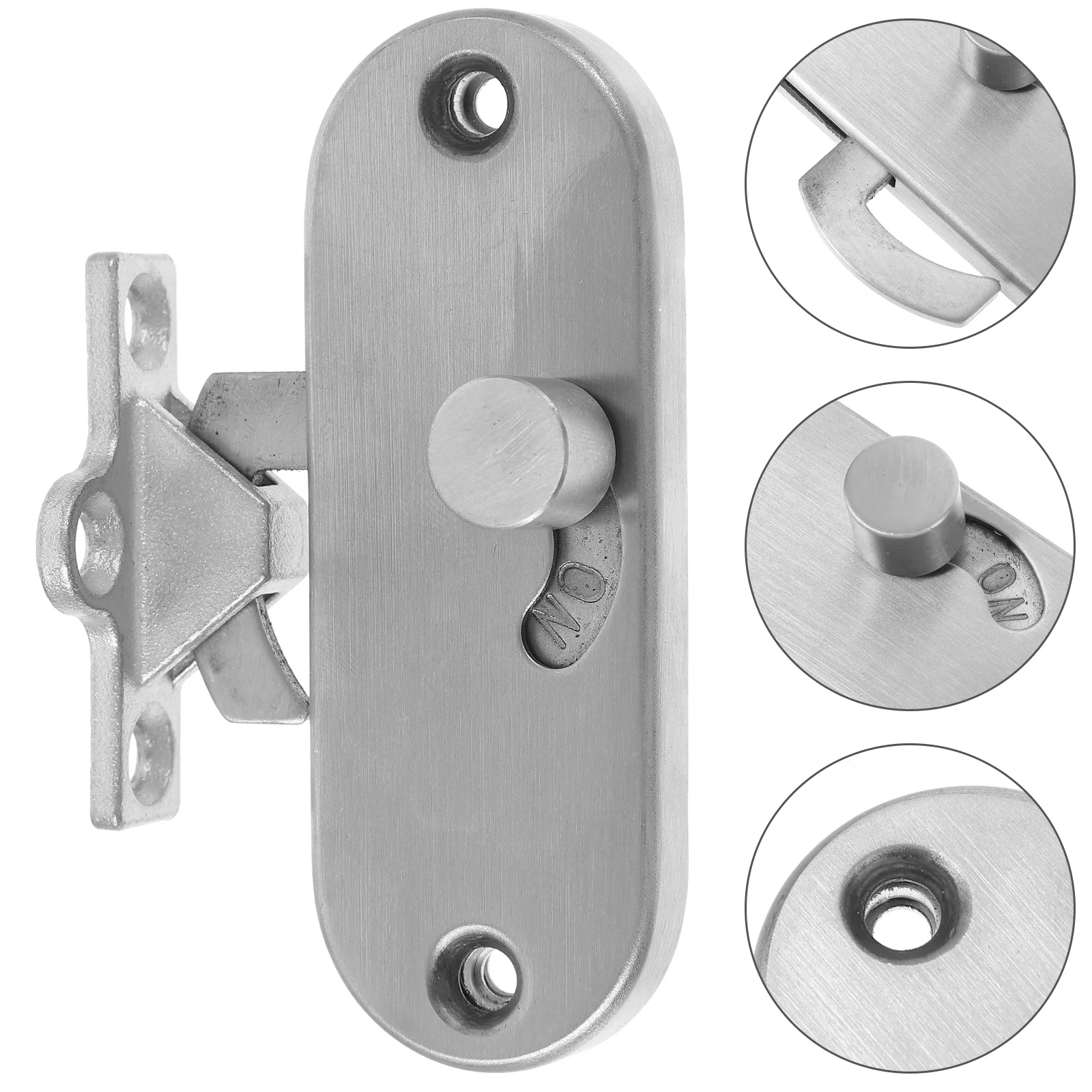 

Right Angle Buckle Privacy Lock Sliding Door Outswing Security Frameless for Latches Aluminum Alloy Gate Barn