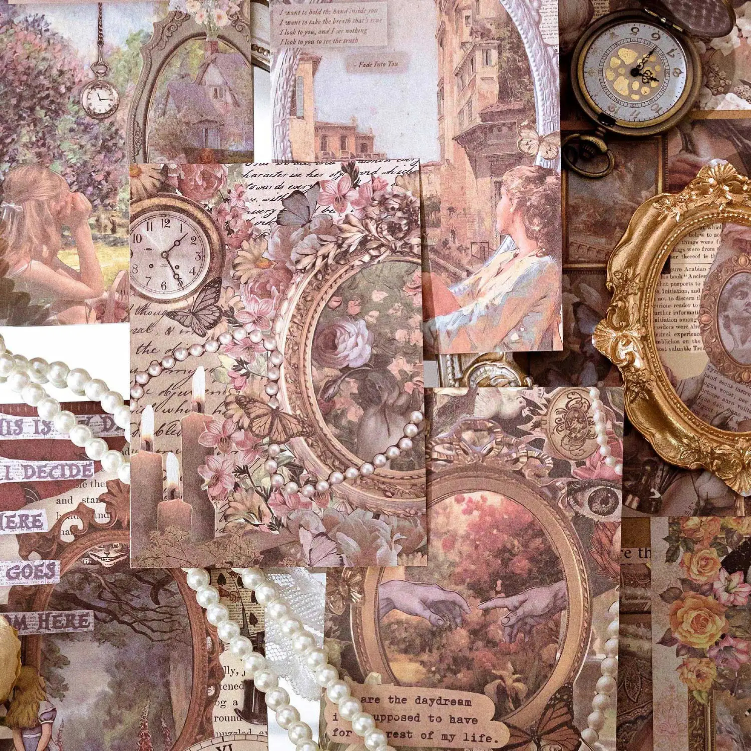 6 عبوات/مجموعة من سلسلة ورشة عمل الكولاج، لوحة مذكرة ورقية مزخرفة لطيفة وجميلة #2