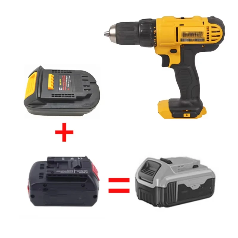 Adaptador de bateria bs18dl para bosch 18v, uso de bateria para dewalt 18v/20v, conversor de ferramentas elétricas de bateria de íon-lítio