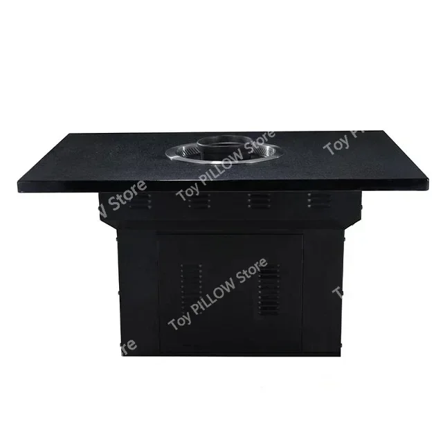 Restaurant Black Bbq Grill Table Electric Non Smoke   