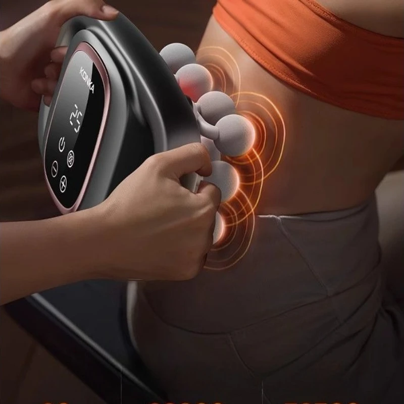 كونكا فآسيا بندقية مدلك العضلات 12 رؤساء الكهربائية الأنسجة العميقة الجسم كله الاسترخاء قوية لتخفيف الآلام متعددة رئيس تدليك بندقية