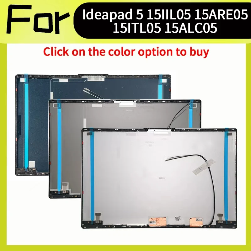 Silver/Gray/Blue Aluminium Case For Ideapad 5 15IIL05 15ARE05 15ITL05 15ALC05 2020 2021 LCD Back Cover With Wifi Antenna Cable