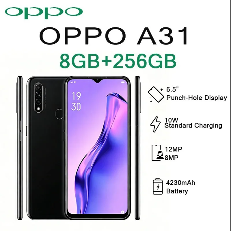 OPPO A31 6.5-inch display 8GB+256GB 4230mAh battery 10W fast charging 4G LTE global version smartphone