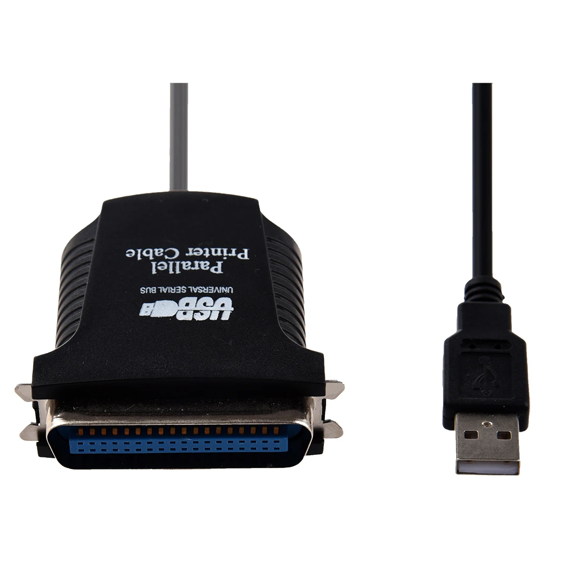 Cable de conversión macho de 36 pines con puerto paralelo para impresora USB YO Negro