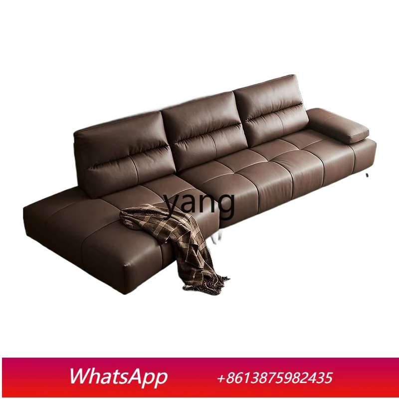 

LTT light luxury solid wood frame leather sofa first layer cowhide sofa