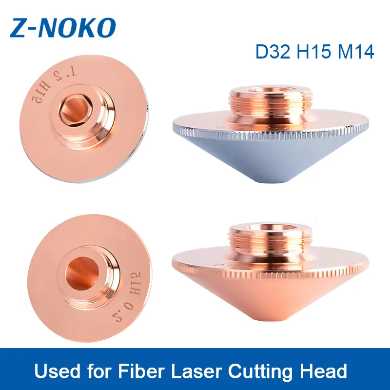Laser Nozzles D32 M14 Caliber 0.8-6.0mm Single Chrome-Plated Double Layers for BT240 BM114 Fiber Cutting Metal Head Consumables