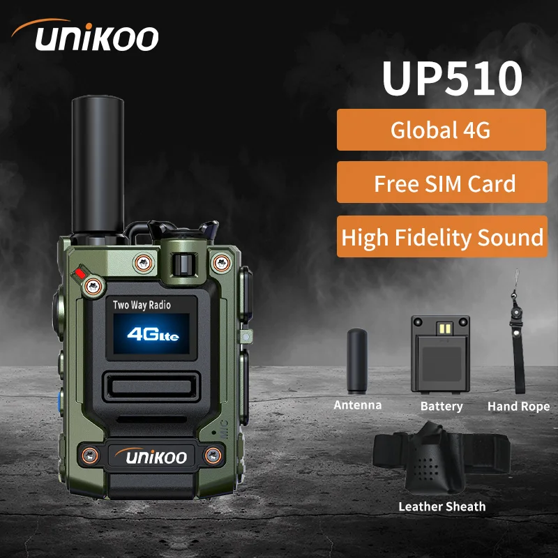 

Unikoo UP510 Walkie Talkie 4g LTE POC Network Radio Intercom Long Range 5000 Miles POC Walkie Talkie (free)