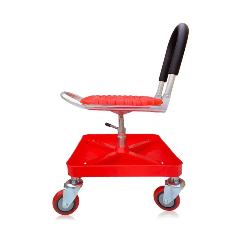 New Rolling Workshop Stool with Tool Tray, Swivel Caster Mobile Work Seat for Auto Repair Grout Work