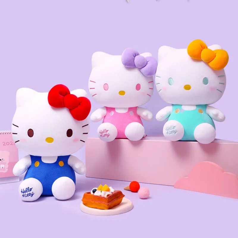 20cm Genuine Hello Kitty Plush Dolls Sanrio Characters Anime Stuffed Doll Room Decoration Pillow Desktop Ornaments For Girls