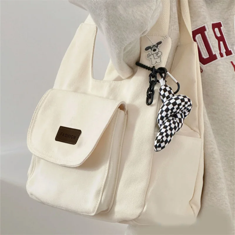 Fashion Canvas Shoulder Bags for Women Youth Student Casual Ladies Large Capacity Totes Crossbody Bags Handbags Messenger Bag