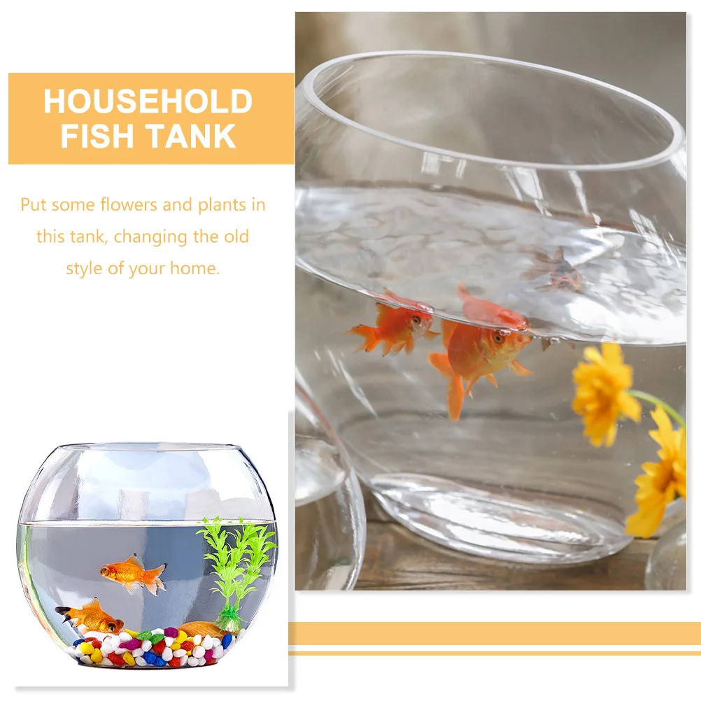 

Solid Sturdy Fish Tank Transparent Goldfish Tank Chic Desktop Decor for Home Store Fish Accessories Home Accessory