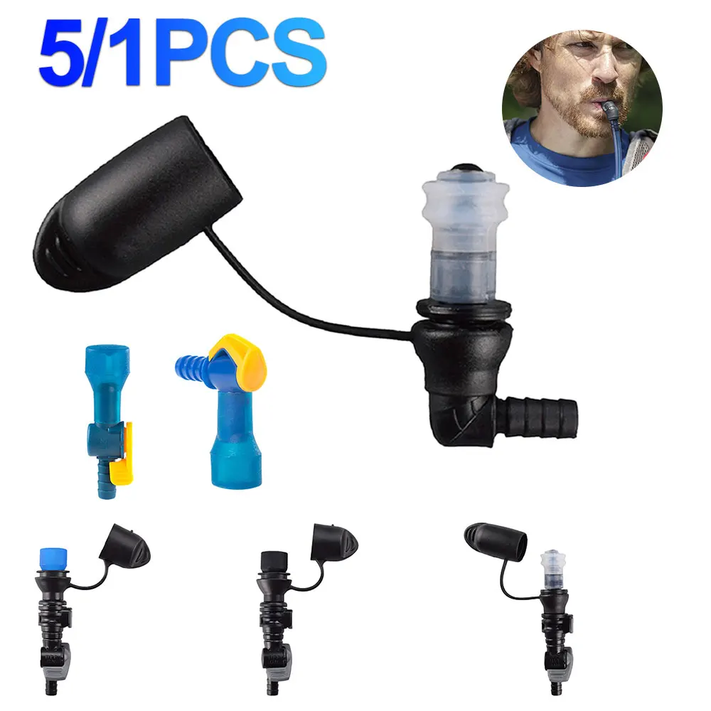 5/1pcs Replacement Hydration Bags Bite Valves With Cover Sports Water Bag 7-9mm Diameter Outdoor Valve Nozzle Mouthpiece Bladder