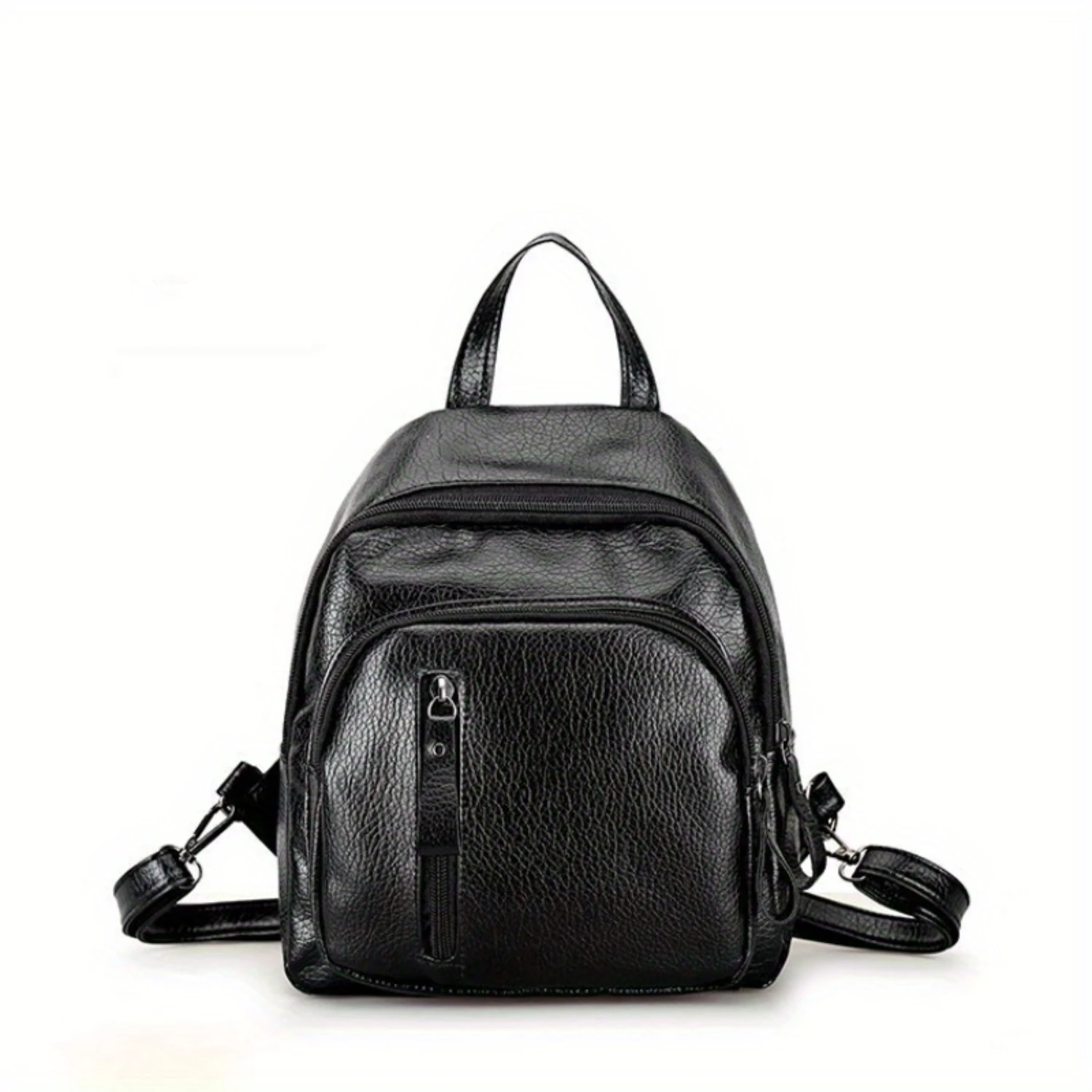 1pc レディースファッションバックパック、カジュアルスタイル PU レザーデイパック、調節可能なストラップ付き軽量トラベルショルダーバッグ