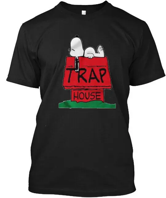 Trap House TRAP HOUSE Tee T-Shirt    Summer Tees Cotton Luxury brand vintage oversized