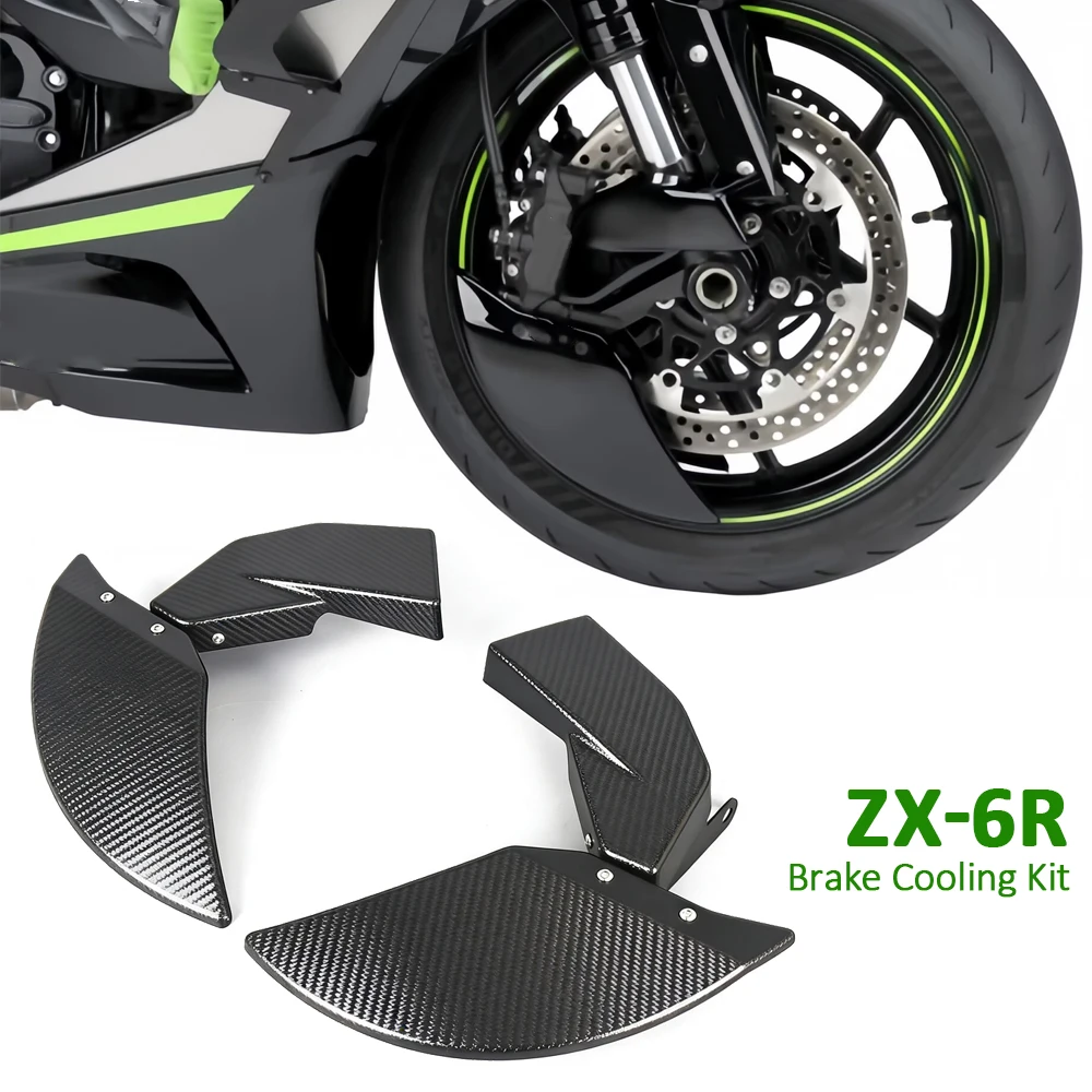 

For KAWASAKI NINJA 636 ZX-6R ZX6R ZX 6R 2024 2025 2026 Motorcycle Accessories Front Disc Cooling Air Ducts Brake Caliper Cooler