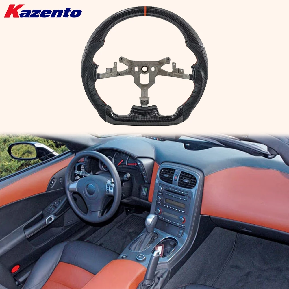 

For Chevrolet Corvette C6 06-11 Carbon D Style Steering Wheel Replacement